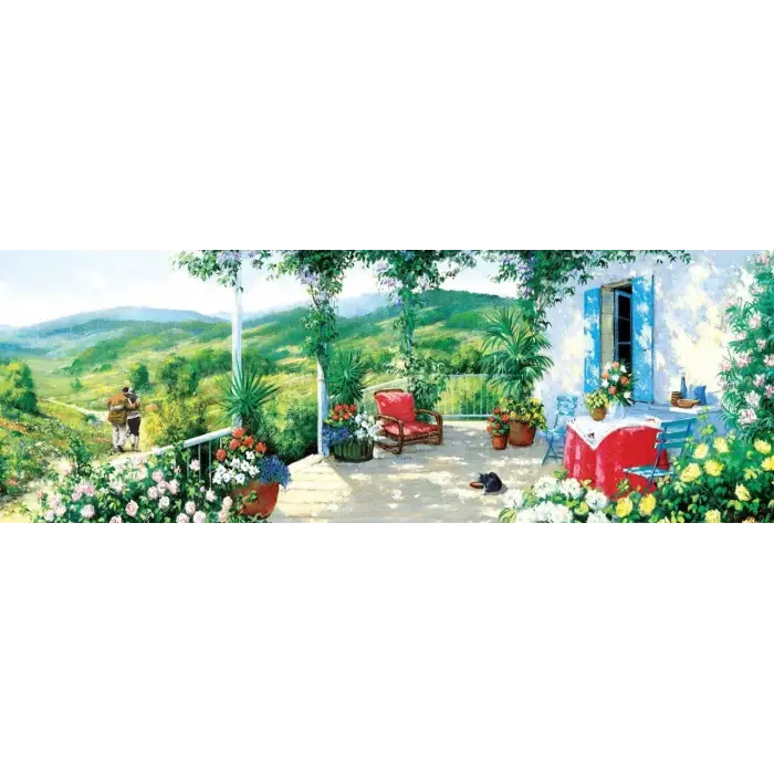 Verandadaki Misafir 1000 Parça Panorama
