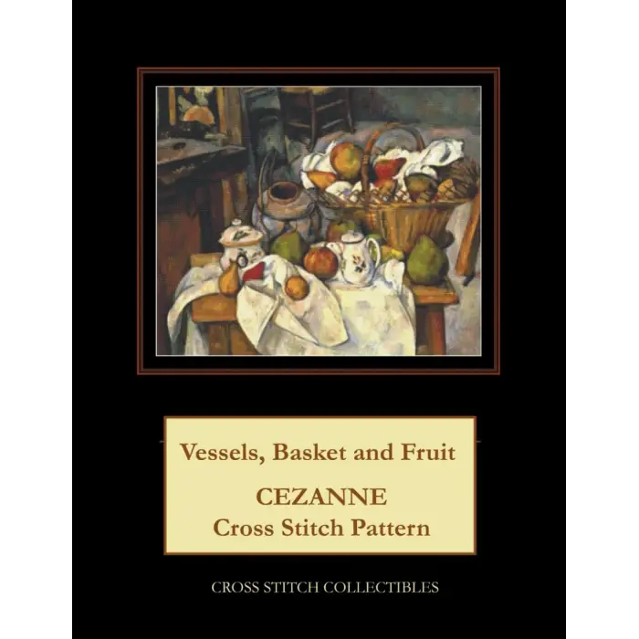 Vessels, Basket and Fruit: Cezanne Cross Stitch Pattern