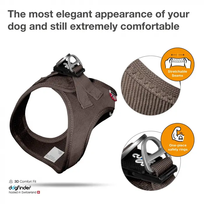 Vest Harness Cord Brown 3XS