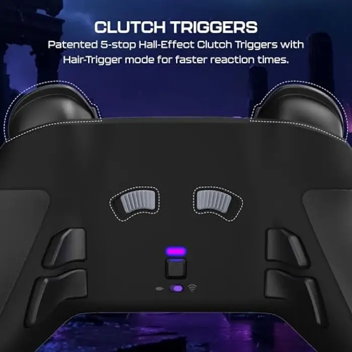 Victrix Pro Bfg Reloaded Wireless Gaming Controller Officially Licensed for PlayStation 5, PS5, PS4, PC, Fightpad Module, Hall-Effect Sticks/Triggers, Customizable Controls - Black