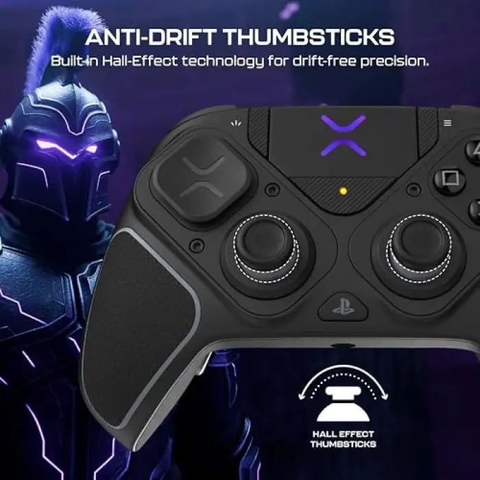 Victrix Pro Bfg Reloaded Wireless Gaming Controller Officially Licensed for PlayStation 5, PS5, PS4, PC, Fightpad Module, Hall-Effect Sticks/Triggers, Customizable Controls - Black