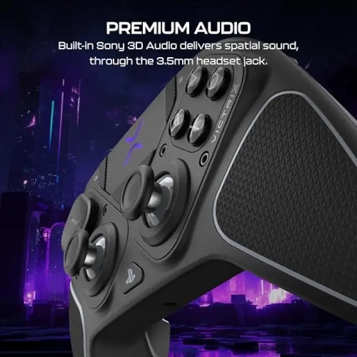 Victrix Pro Bfg Reloaded Wireless Gaming Controller Officially Licensed for PlayStation 5, PS5, PS4, PC, Fightpad Module, Hall-Effect Sticks/Triggers, Customizable Controls - Black
