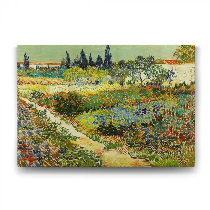 Vincent van Gogh Garden at Arles Tablosu - 45x30 cm