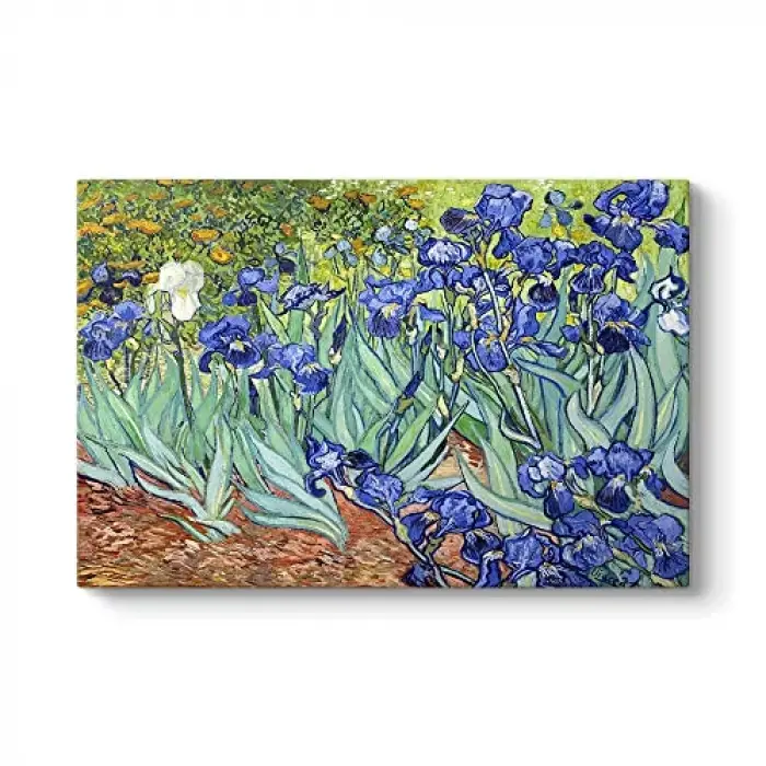 Vincent Van Gogh İris Süseni Çiçeği Kanvas Tablosu 140 x 100