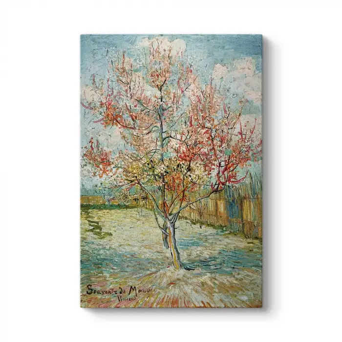 Vincent Van Gogh - Pembe Şeftali Ağaçları Tablosu 100 x 140