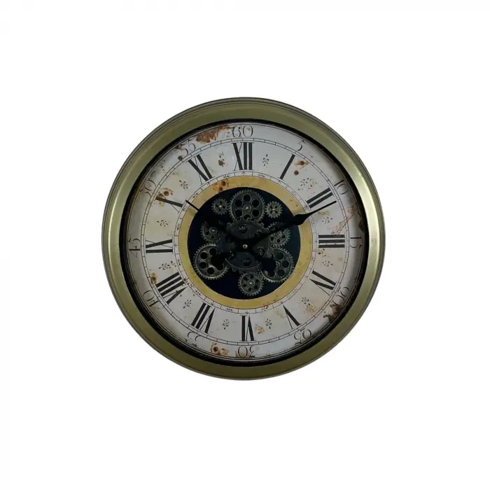 Vintage Aurea 60 cm Çarklı Duvar Saati