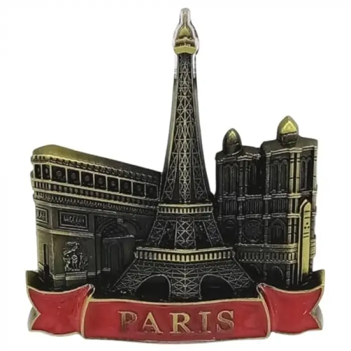 Vintage Metal 3D Magnet Paris Fransa 7 cm