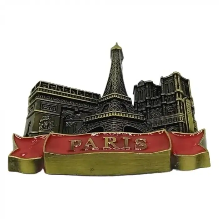 Vintage Metal 3D Magnet Paris Fransa 7 cm