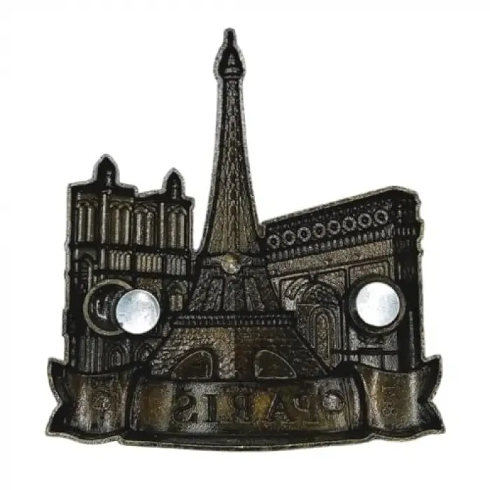 Vintage Metal 3D Magnet Paris Fransa 7 cm