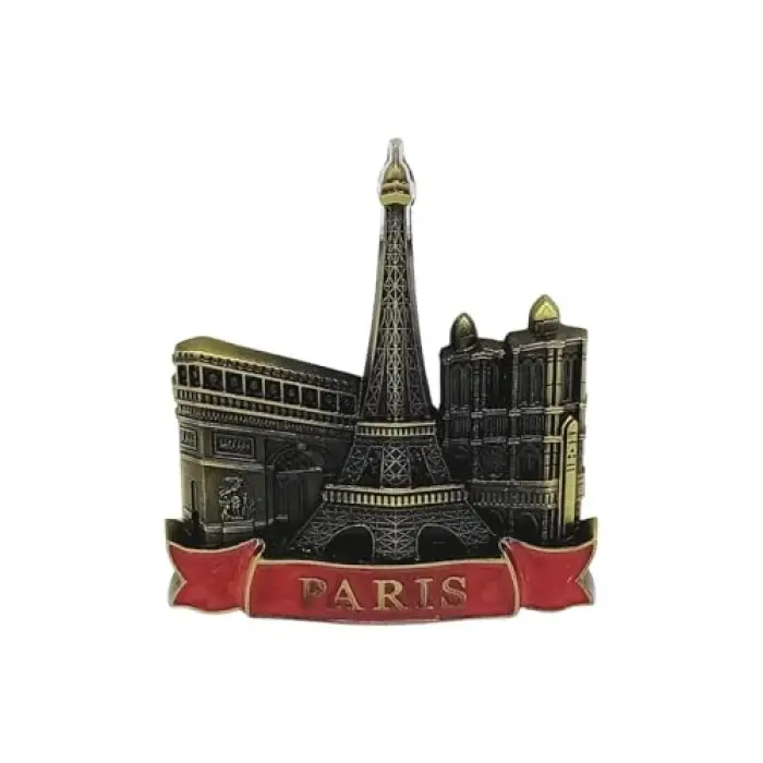 Vintage Metal 3D Magnet Paris Fransa 7 cm