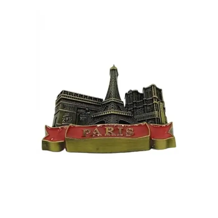 Vintage Metal 3D Magnet Paris Fransa 7 cm