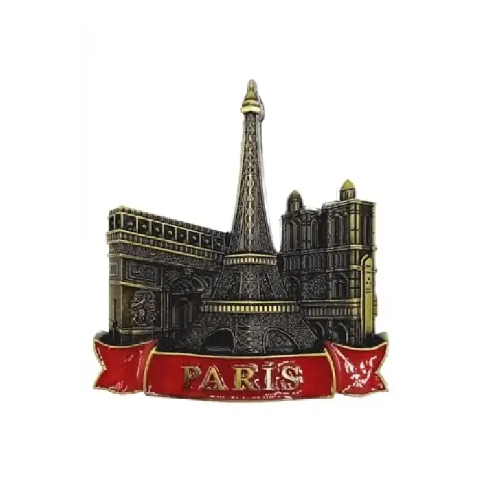 Vintage Metal 3D Magnet Paris Fransa 7 cm
