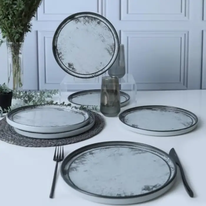 Vintage Mist Skackable Servis Tabağı 27 Cm 6 Adet 21778