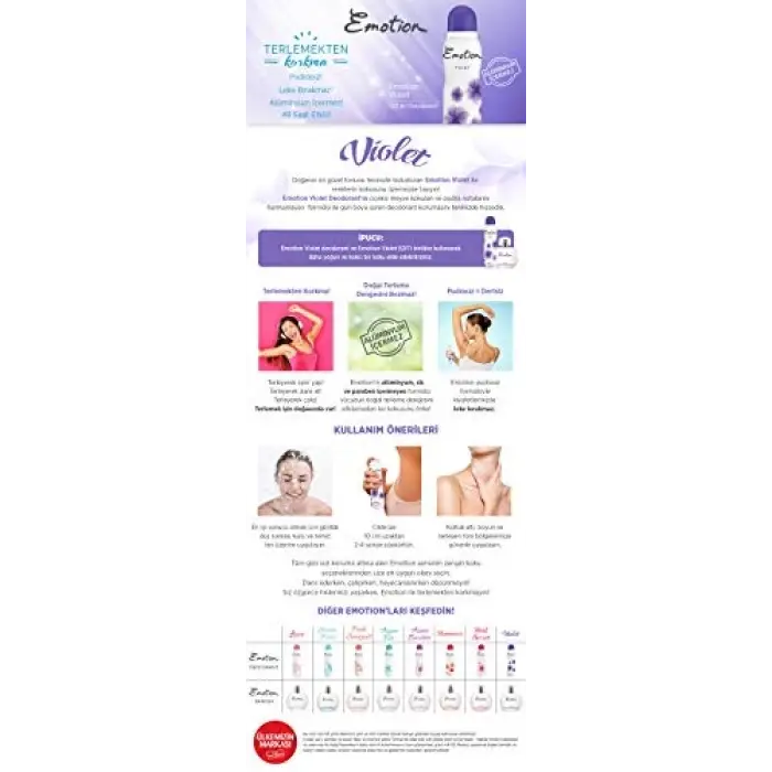 Violet Kadın Deodorant, 150 ml 2li set