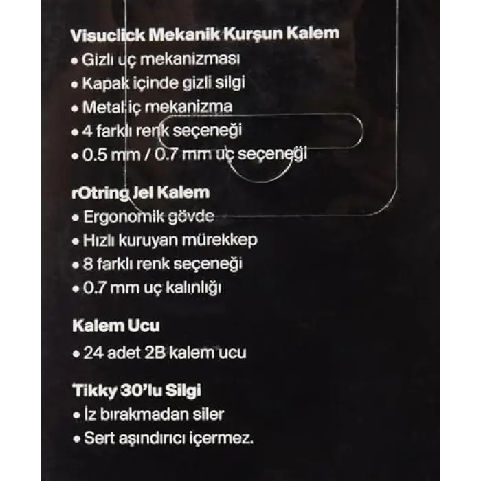 Visuclick Jel Okul Seti 0,7 mm - Mavi
