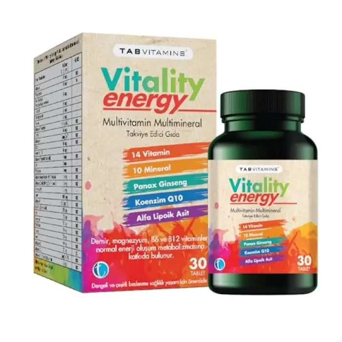 Vitality Energy 30 Tablet Multivitamin Multimineral