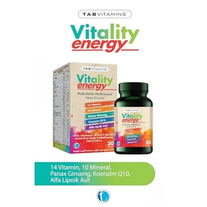 Vitality Energy 30 Tablet Multivitamin Multimineral