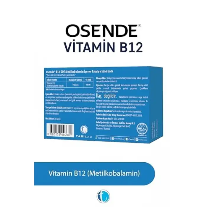 Vitamin B12 30 Tablet