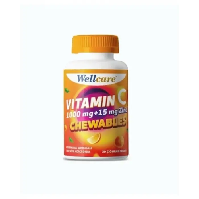 Vitamin C 1000 mg Çinko 15 mg 30 Çiğneme Tableti