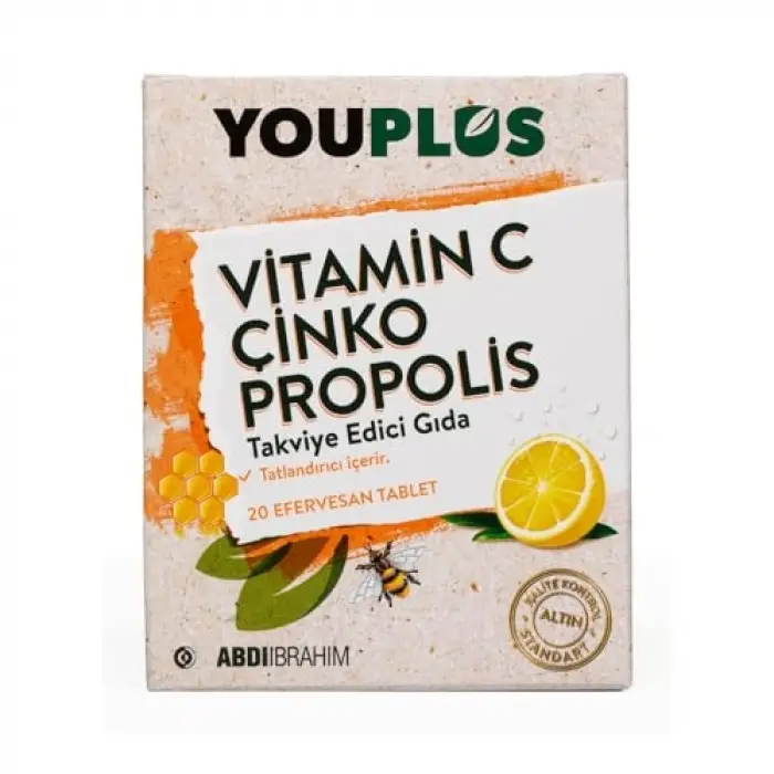 Vitamin C, Çinko & Propolis 20 Efervesan Tablet