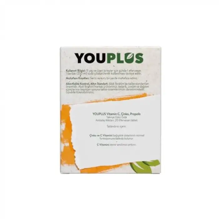 Vitamin C, Çinko & Propolis 20 Efervesan Tablet