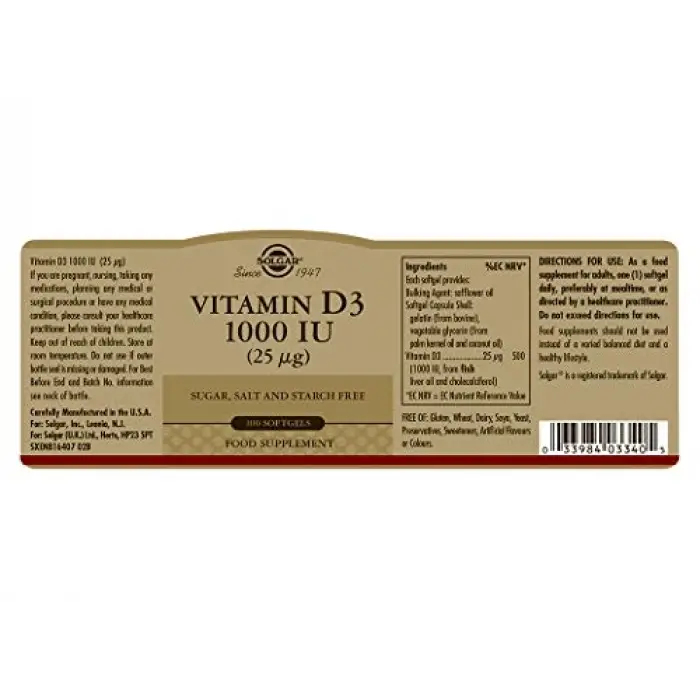 Vitamin D3 1000 IU 1 Paket(1 x 1 Stück)