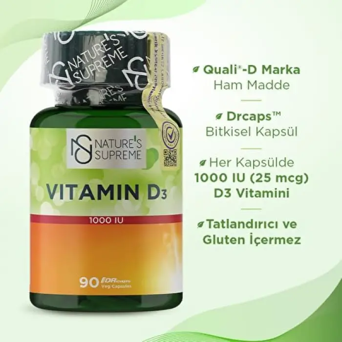 Vitamin D3 1000 IU 90 Kapsül