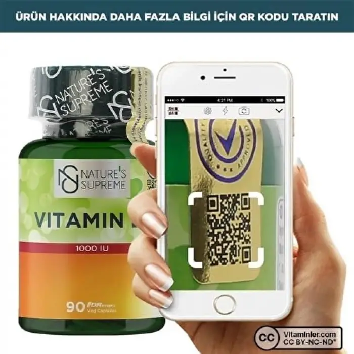 Vitamin D3 1000 IU 90 Kapsül