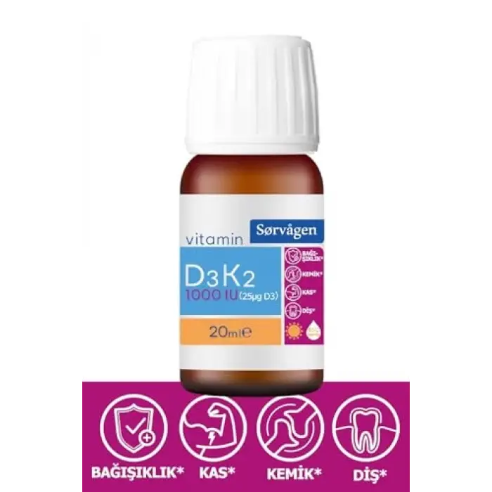 Vitamin D3k2 Damla 20 Ml (1000 Iu)