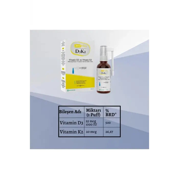 Vitamin D3k2 Sprey 20 ml
