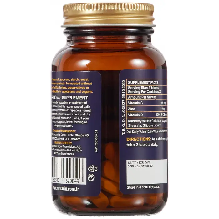 Vitamin Max C-D-Zinc 60 Tablet (4 paketi)