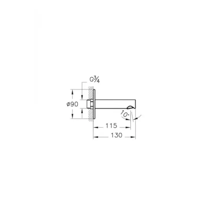 VitrA Origin A4262226 Çıkış Ucu, Bakır