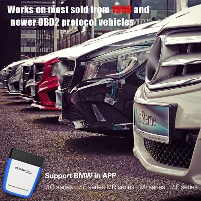 vLinker BM+ OBD2 Bluetooth tarayıcı, BMW/Mini BimmerCode için, iOS, Android ve Windows için araç kod okuyucu