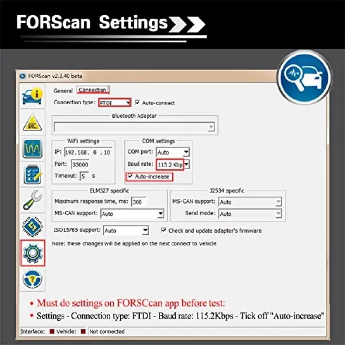 vLinker FS OBD2 USB adaptörü for-Scan HS/MS-CAN Otomatik Anahtar için