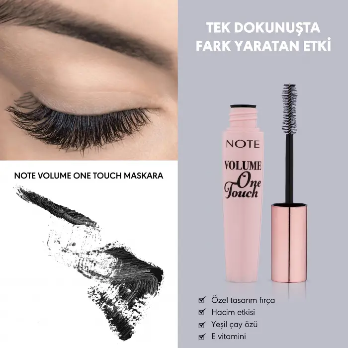 Volume One Touch Tek Tek Ayırma ve Hacim Etkili Maskara