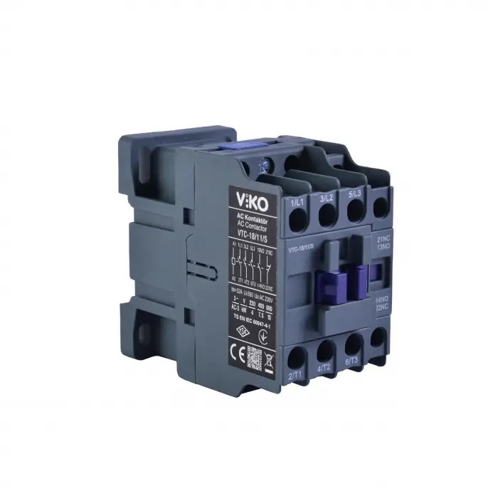 VTC-18/11/S Kontaktör 18A 1no+1nc 230V Bobinli