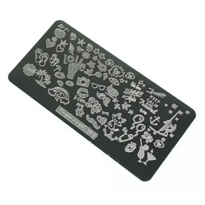 VV23 nail art stamping baskı plakası