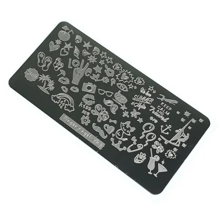 VV23 nail art stamping baskı plakası