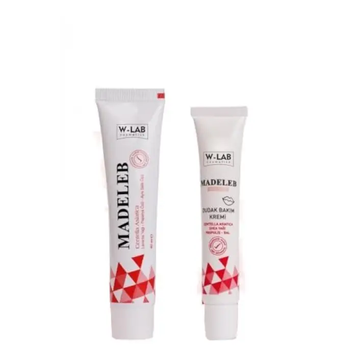 W Lab Kozmetik Madeleb Dudak Bakım Kremi + Madeleb Krem Set