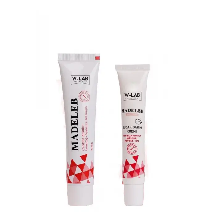 W Lab Kozmetik Madeleb Dudak Bakım Kremi + Madeleb Krem Set