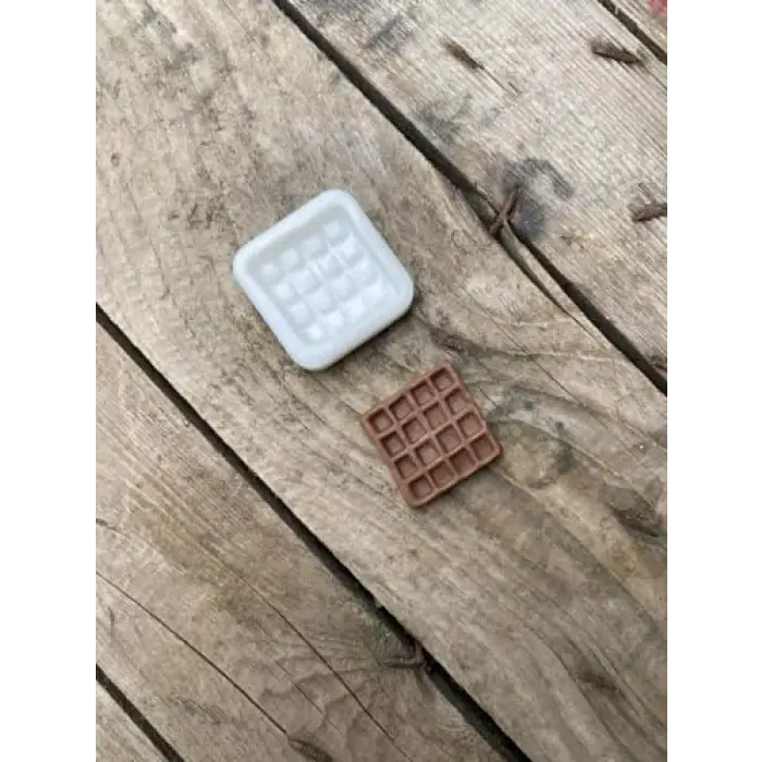 Waffle Tekli Mum Kalıbı (Silikon) 1 Adet