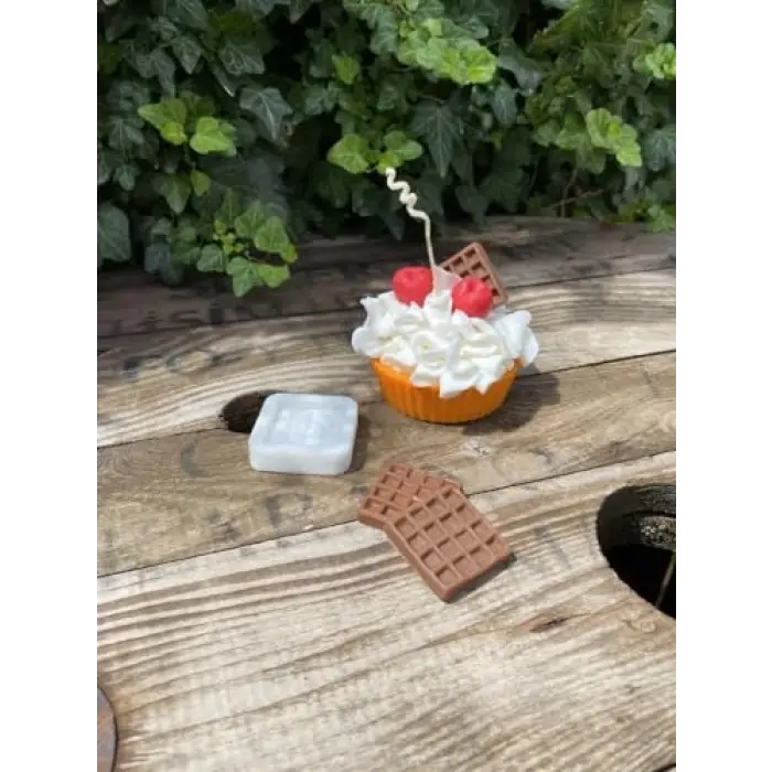 Waffle Tekli Mum Kalıbı (Silikon) 1 Adet