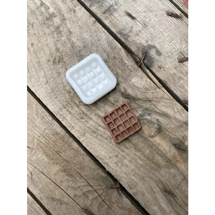 Waffle Tekli Mum Kalıbı (Silikon) 1 Adet