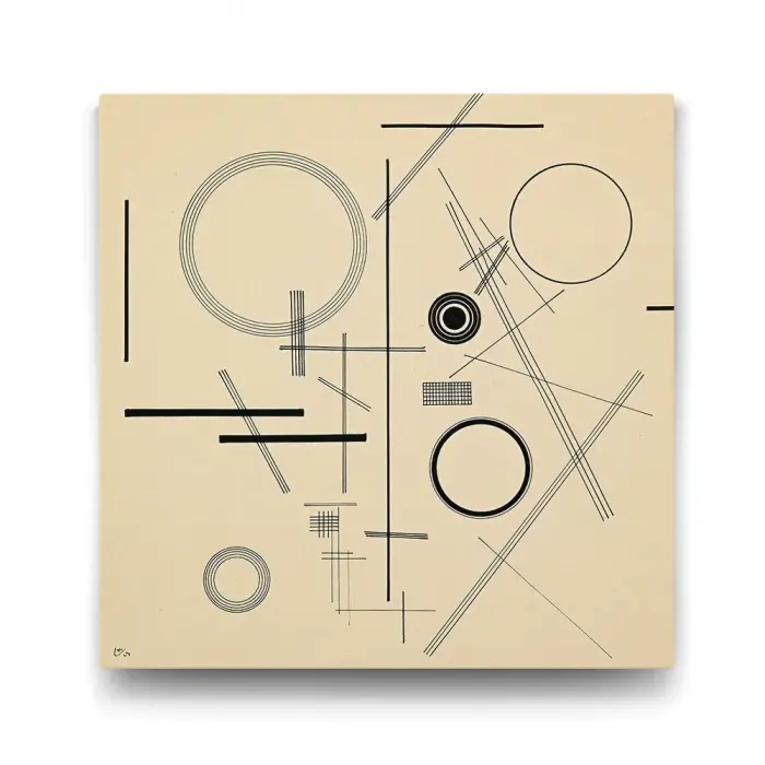 Wassily Kandinsky - Ohne Titel Tablosu - 70x70cm