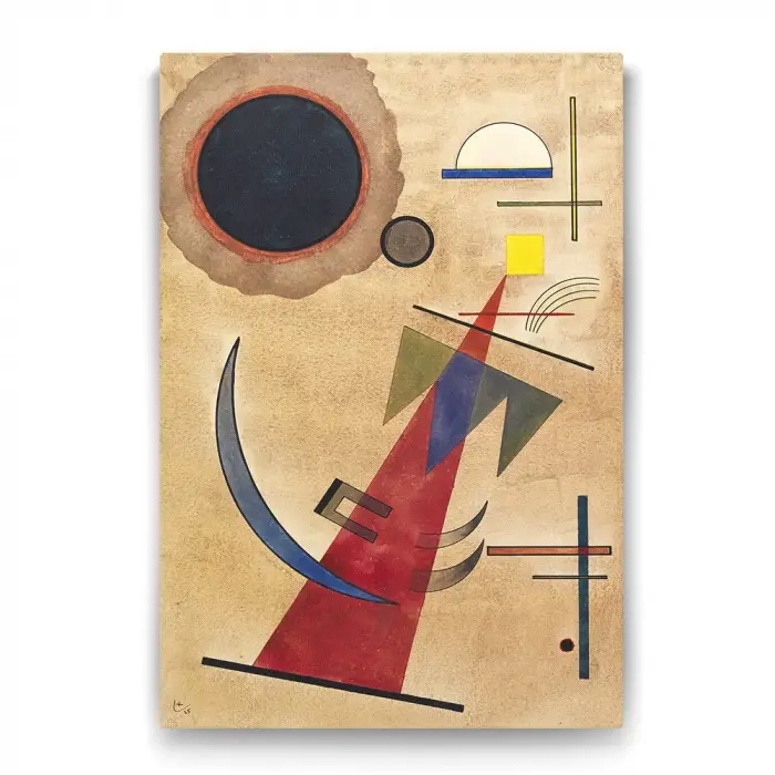 Wassily Kandinsky Rot in Spitzform tablosu 80x125 cm