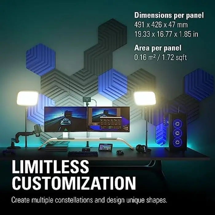 Wave Akustik Panel Başlangıç Seti, Mavi (10AAL9901)