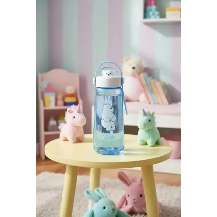 We Bare Bears Lisanslı Figürlü Plastik Şişe (600 ml) - Kutup Ayısı