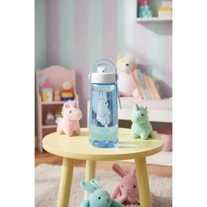 We Bare Bears Lisanslı Figürlü Plastik Şişe (600ml) - Kutup Ayısı