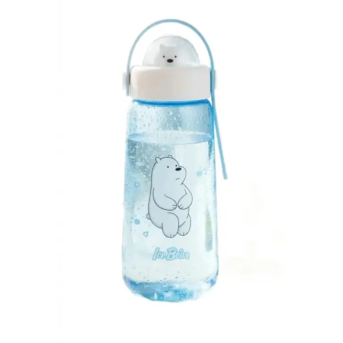 We Bare Bears Lisanslı Figürlü Plastik Şişe (600ml) - Kutup Ayısı