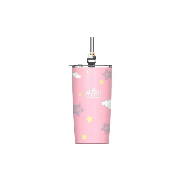 We Bare Bears Lisanslı Pipetli Termos (530 Ml) - Panda